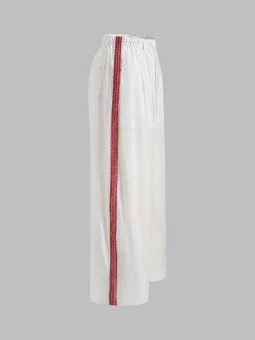 Clean Line Track Pants – Court White