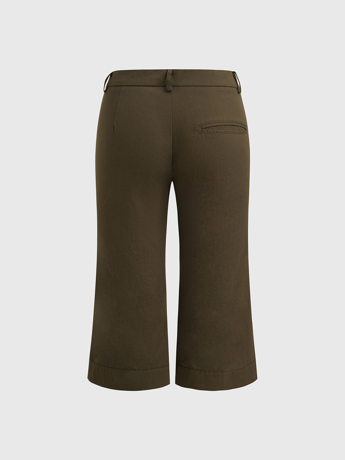 Halfway There Flare Capri Pants - Earth Green