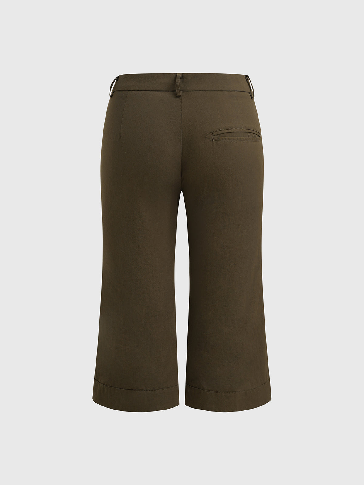 Halfway There Flare Capri Pants - Earth Green
