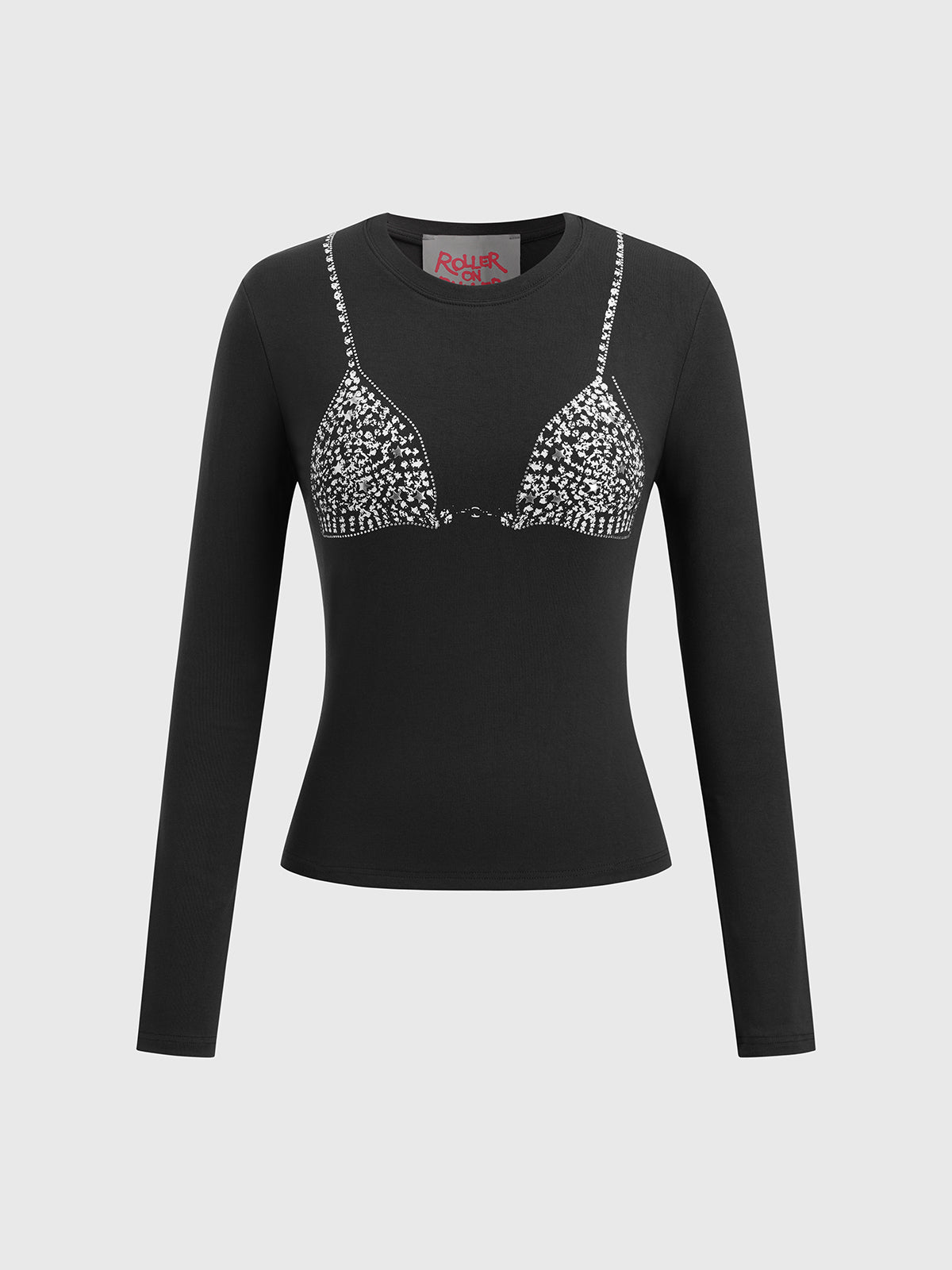 Quiet Spark Knit Sleeve Tee – Jet Black