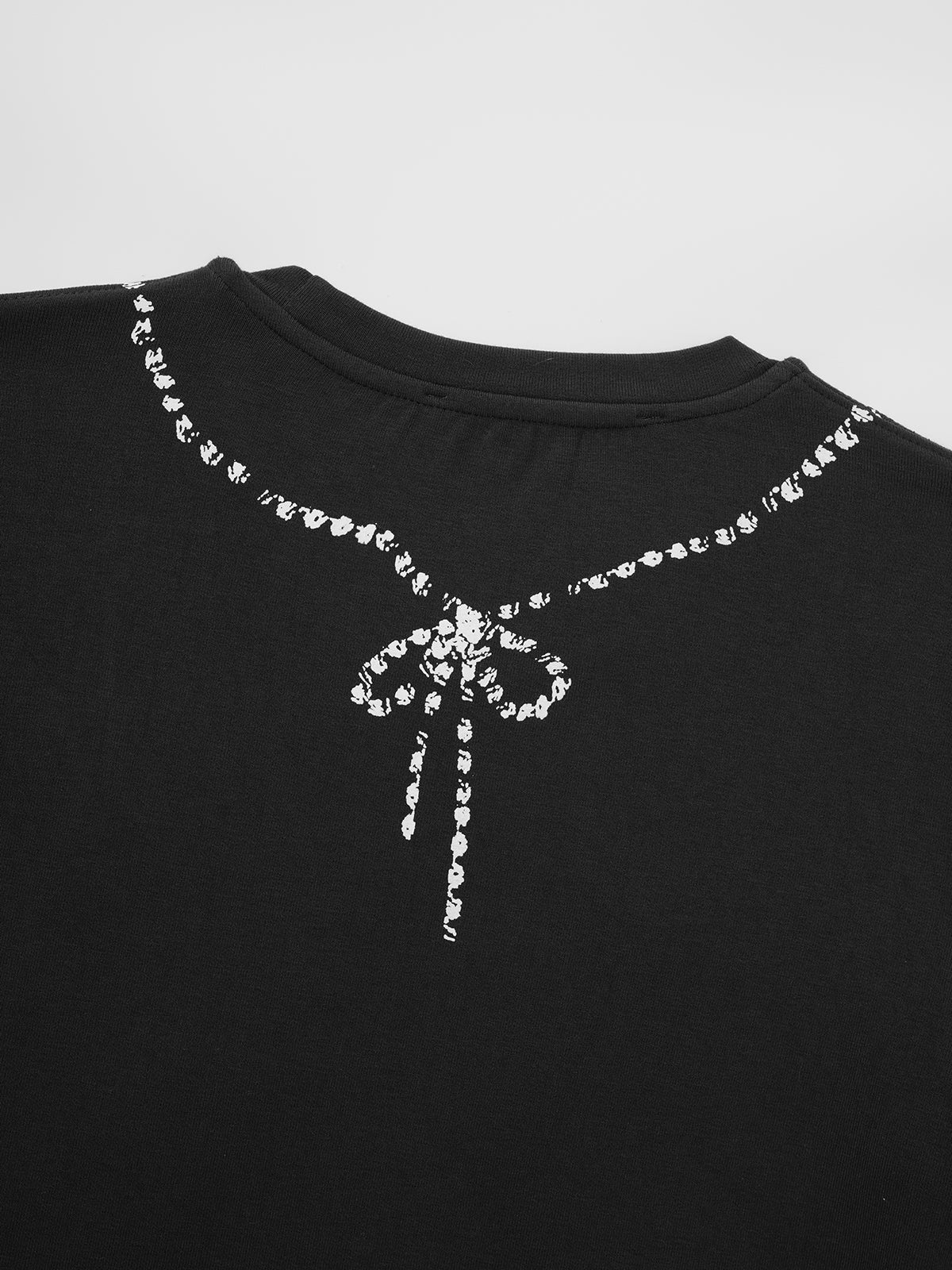 Quiet Spark Knit Sleeve Tee – Jet Black