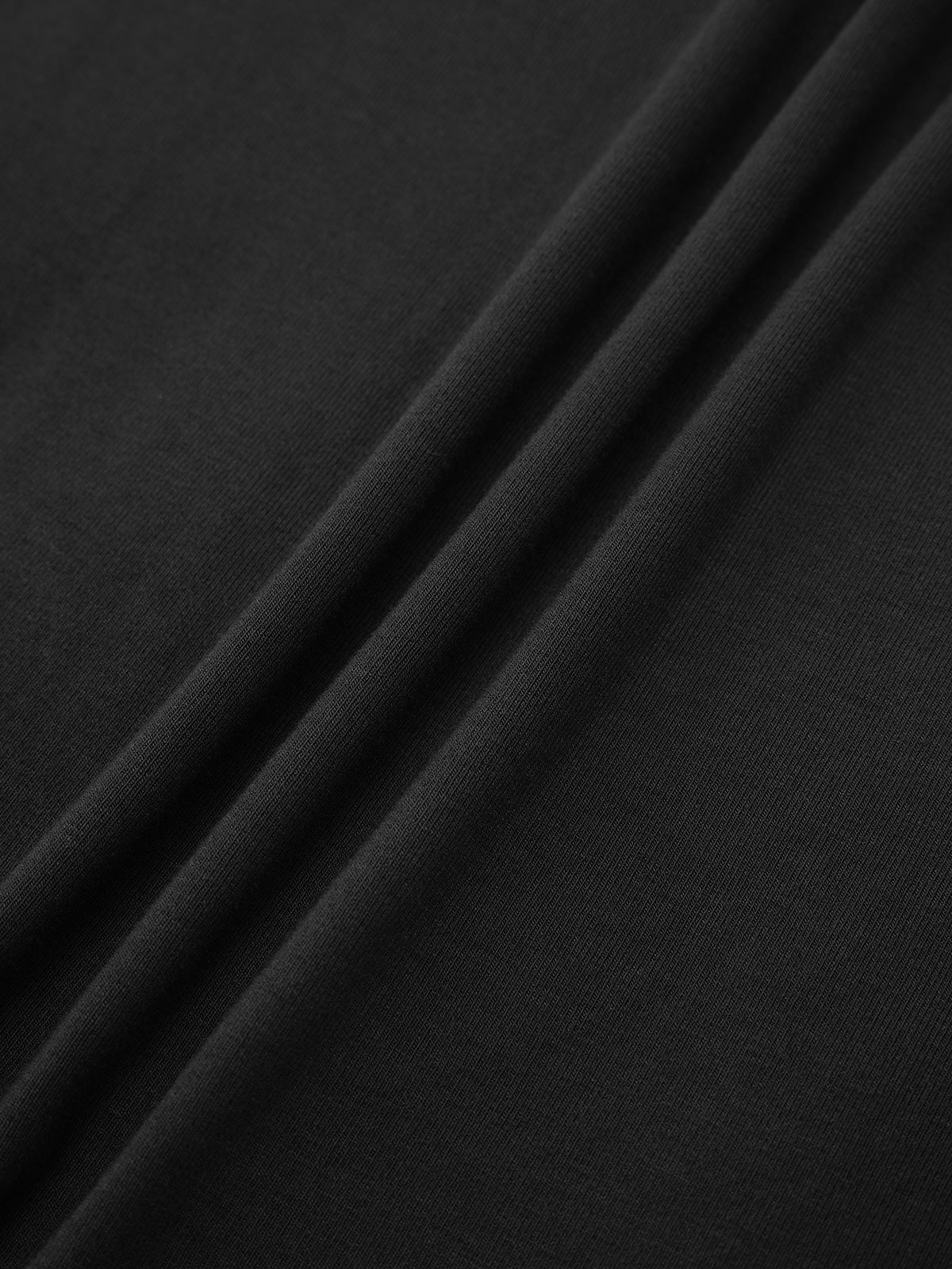 Quiet Spark Knit Sleeve Tee – Jet Black