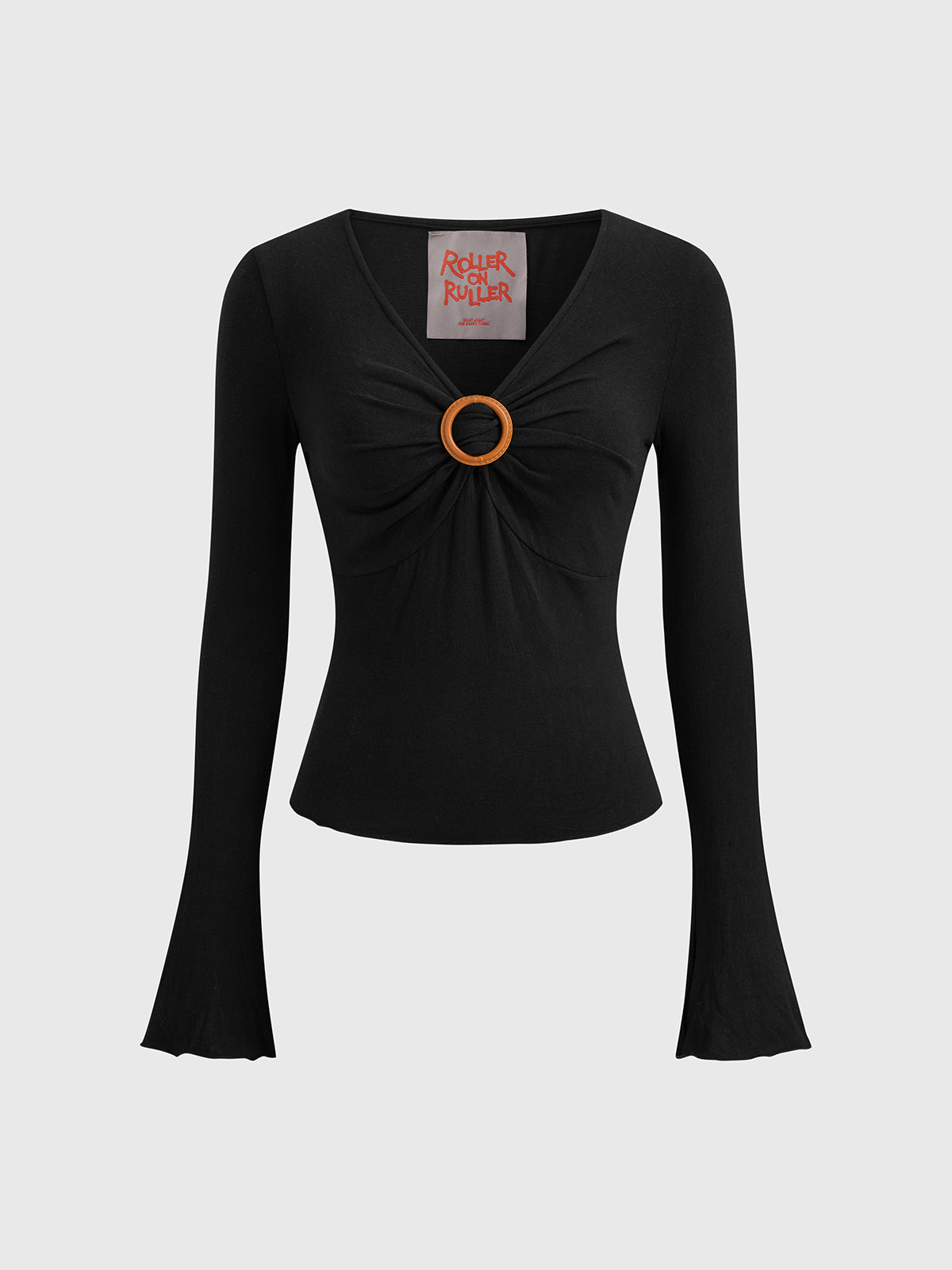Two Stories Slim Sleeve Top – Jet Black