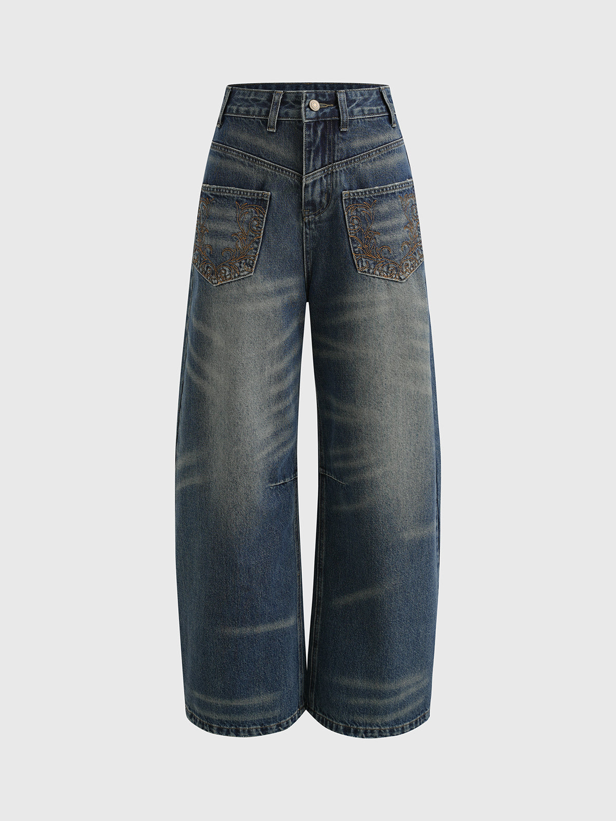 Contour Stitch Denim Pants – Deep Indigo