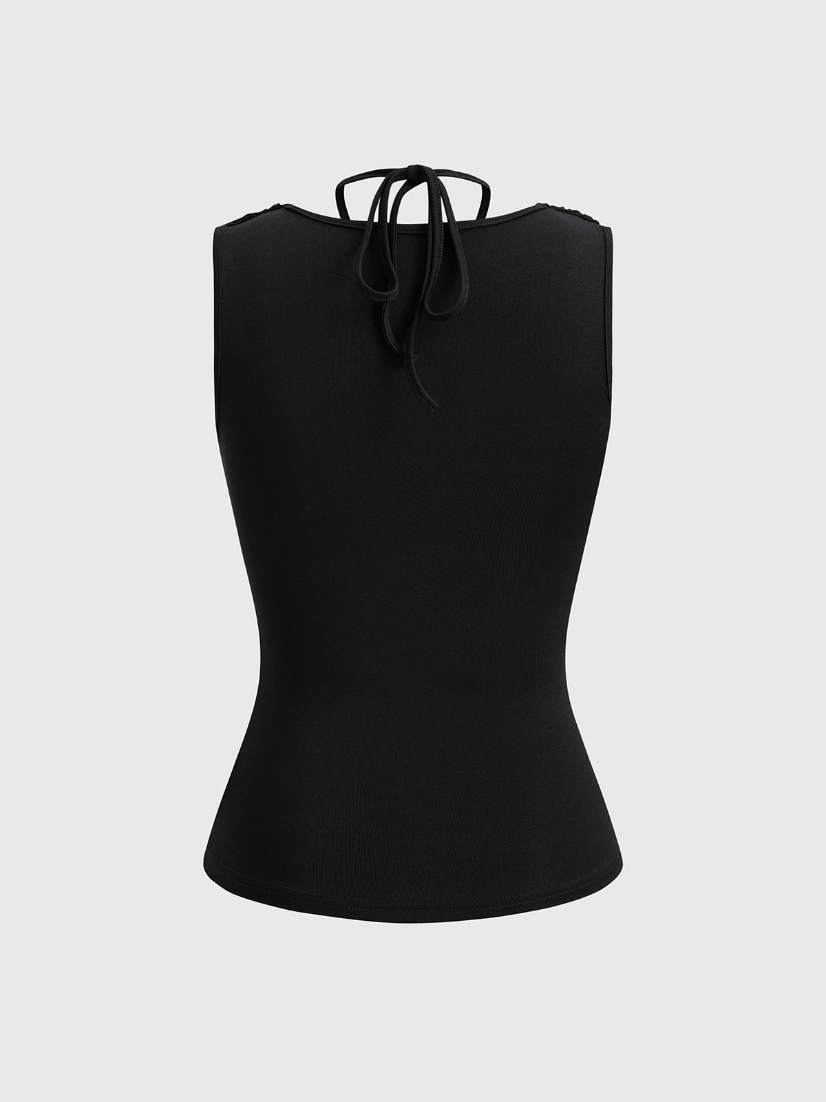Double Story Slim Tank – Jet Black