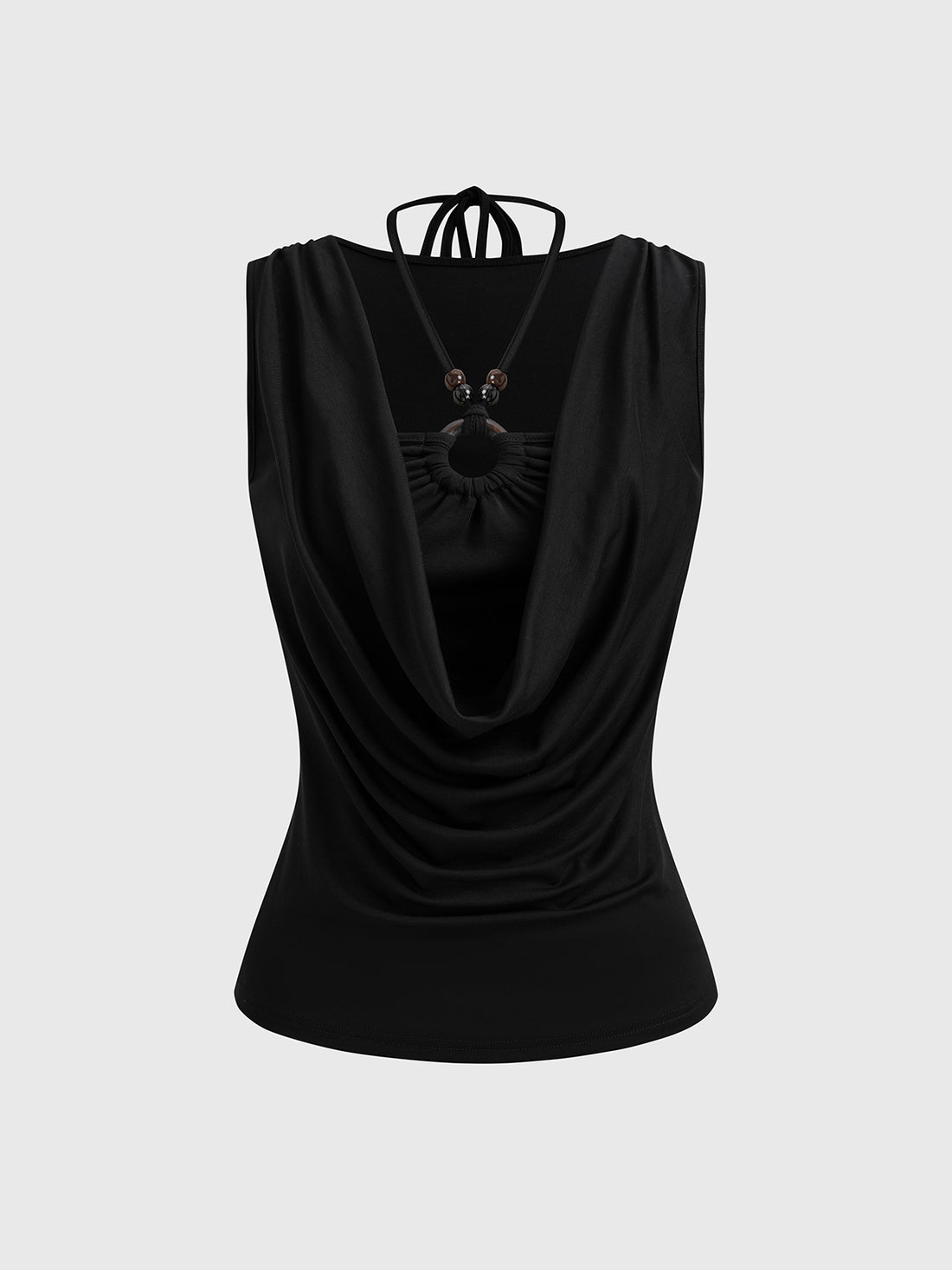 Double Story Slim Tank – Jet Black