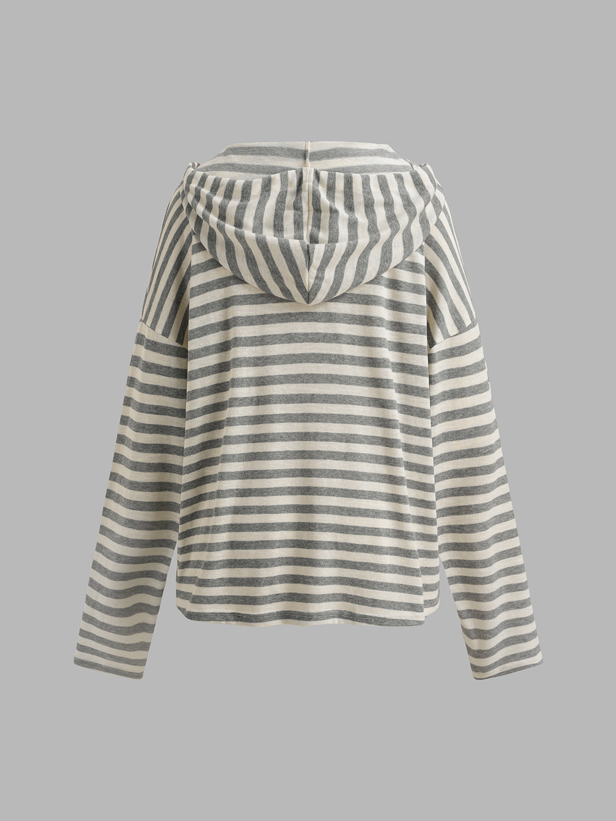 Line Break Stripe Hoodie – Ink White