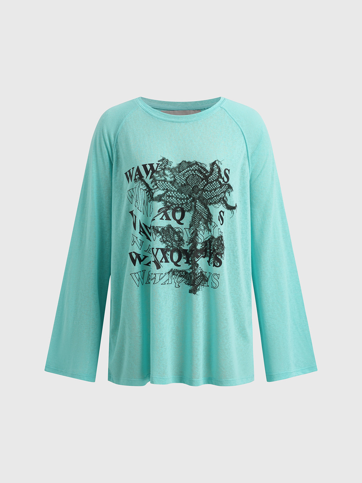 Fresh Cut Graphic Sleeve Tee – Aqua Mint