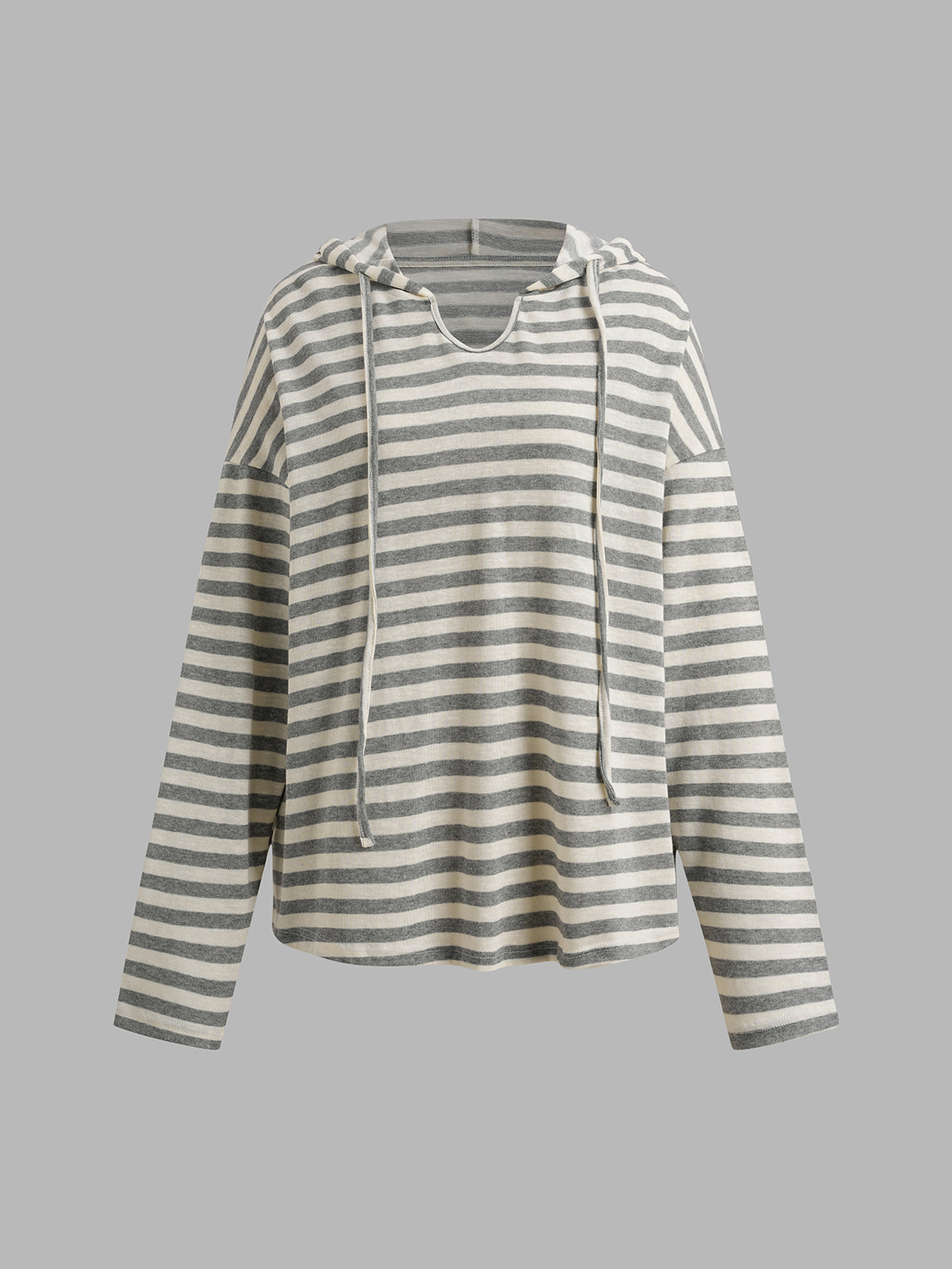 Line Break Stripe Hoodie – Ink White