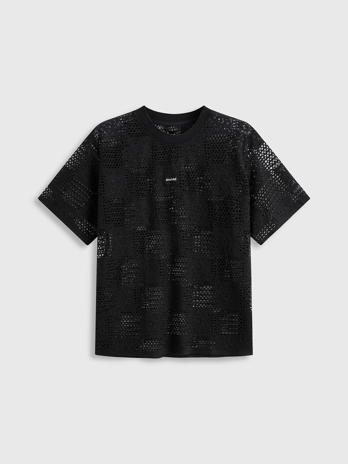 Air Gap Mesh Tee – Coal Black