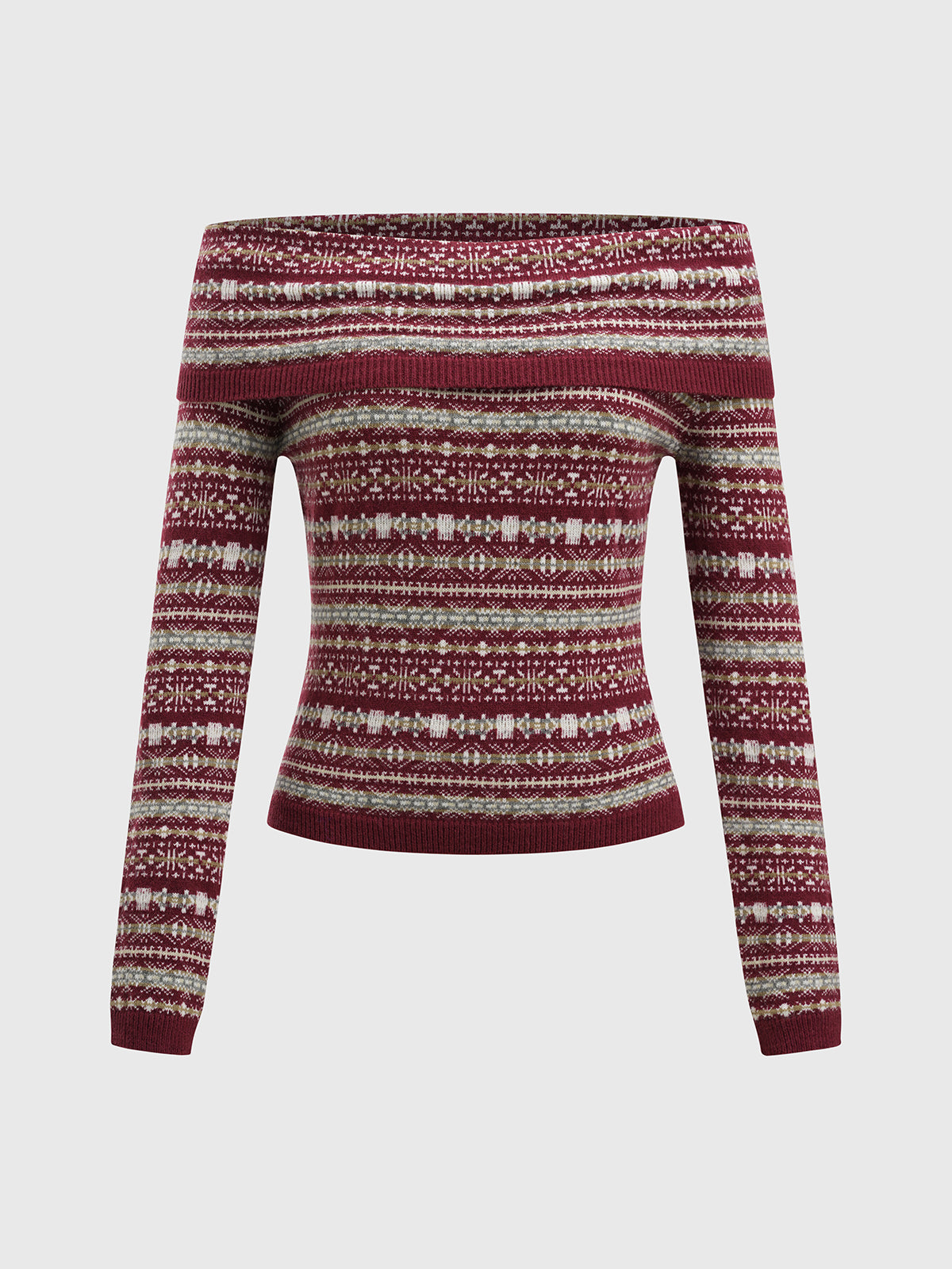 Aftertaste Knit Top – Wine Stripe