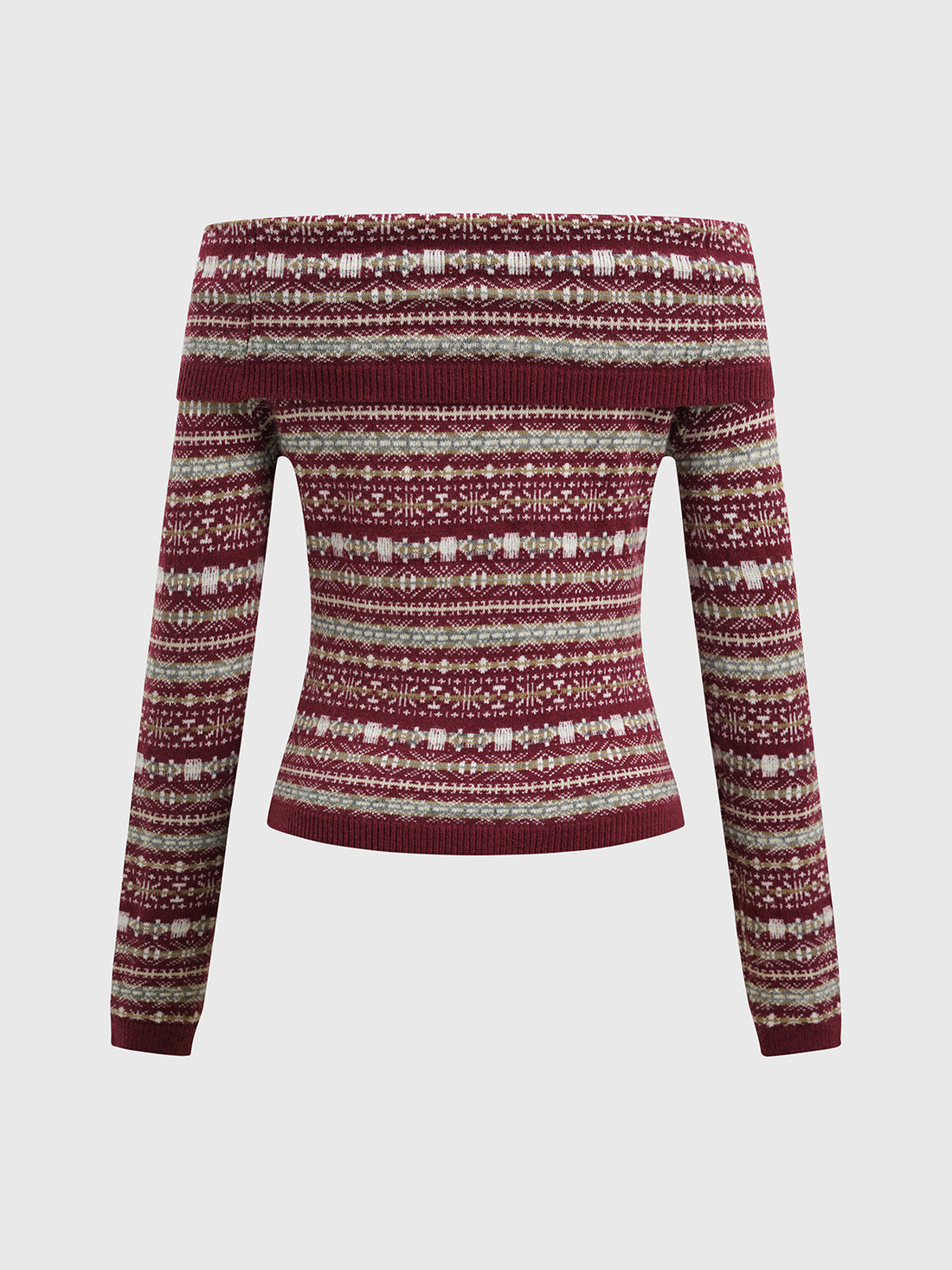 Aftertaste Knit Top – Wine Stripe