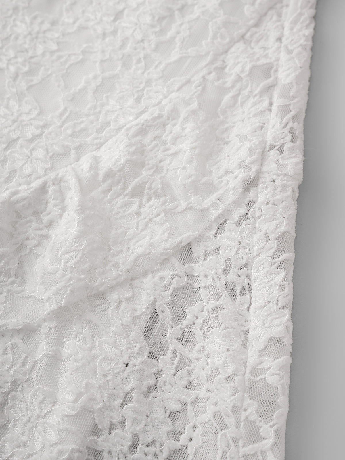 Uneven Promise Lace Skirt – Ivory White