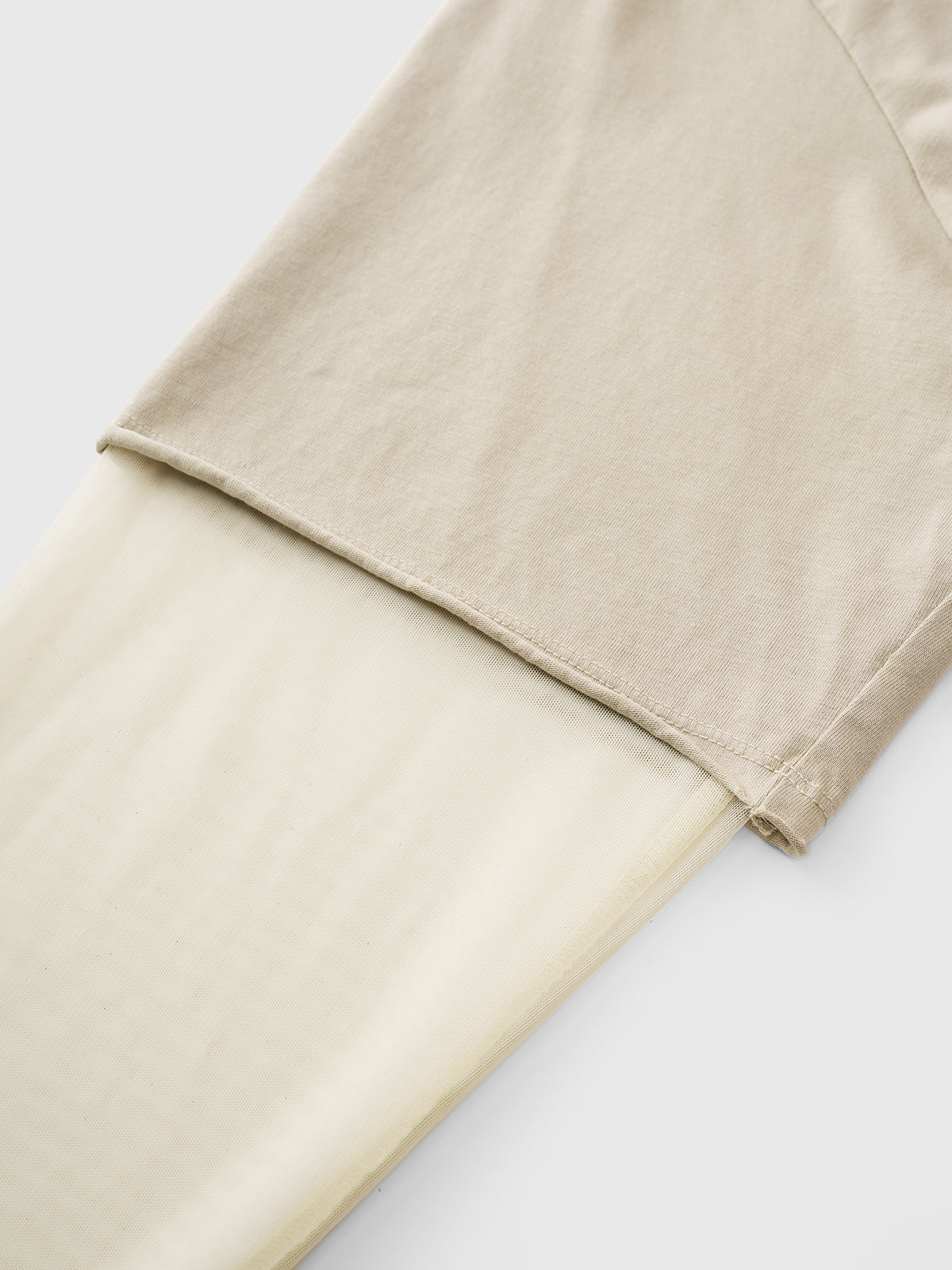 Stacked Illusion Sleeve Tee – Oat Beige