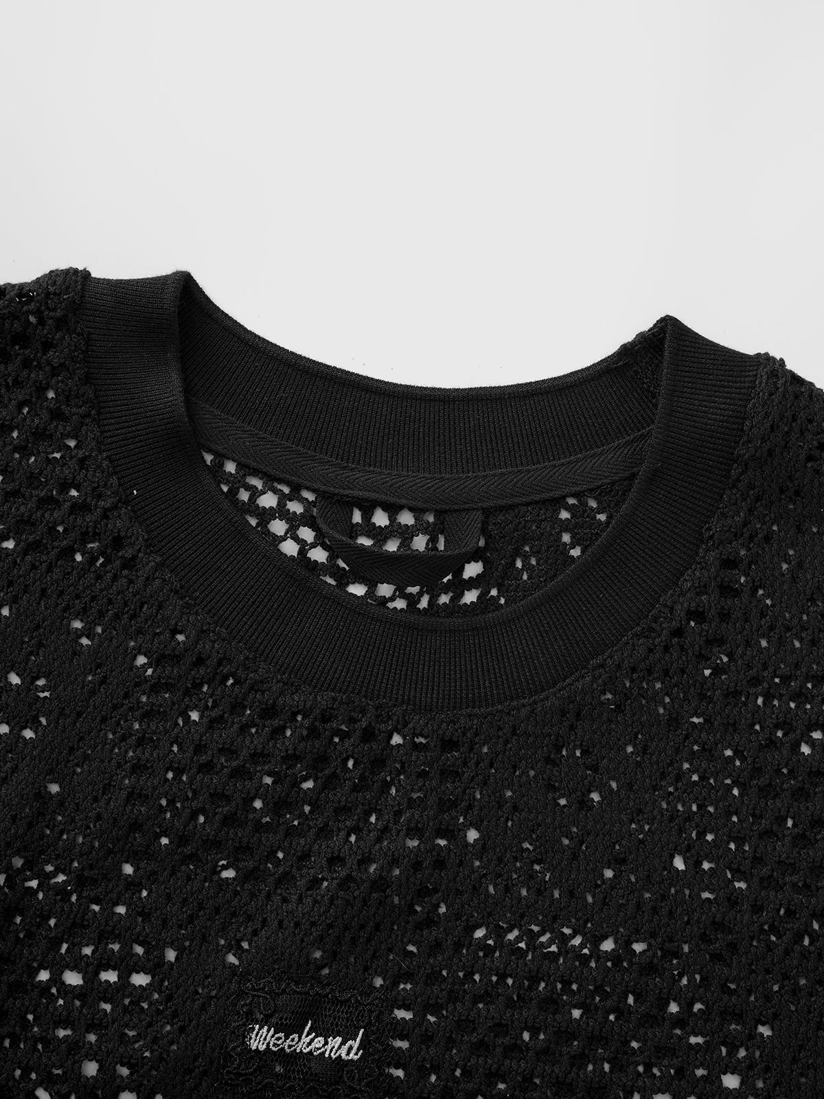 Air Gap Mesh Tee – Coal Black