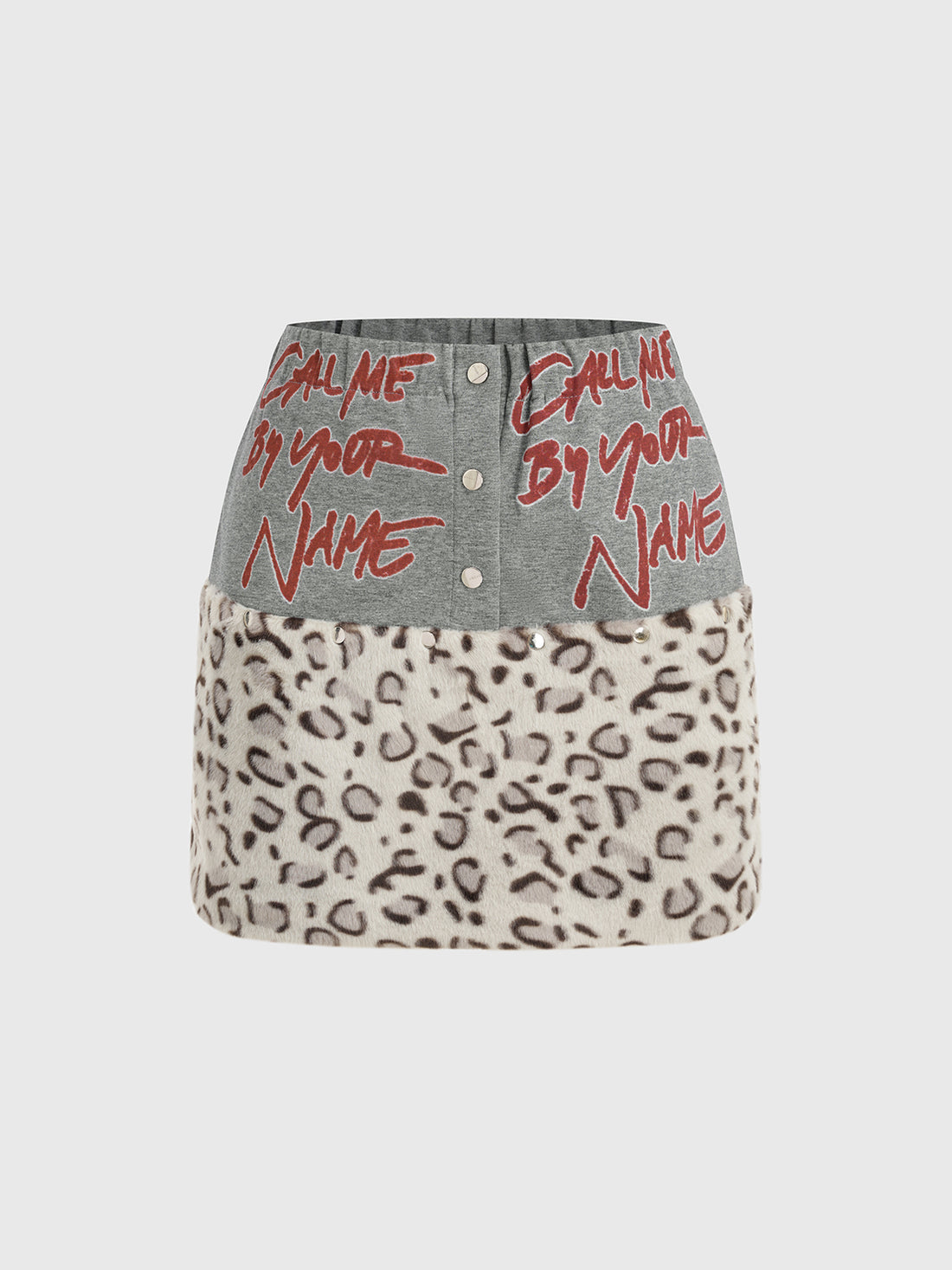 Talk Later Skirt – Ash Leopard