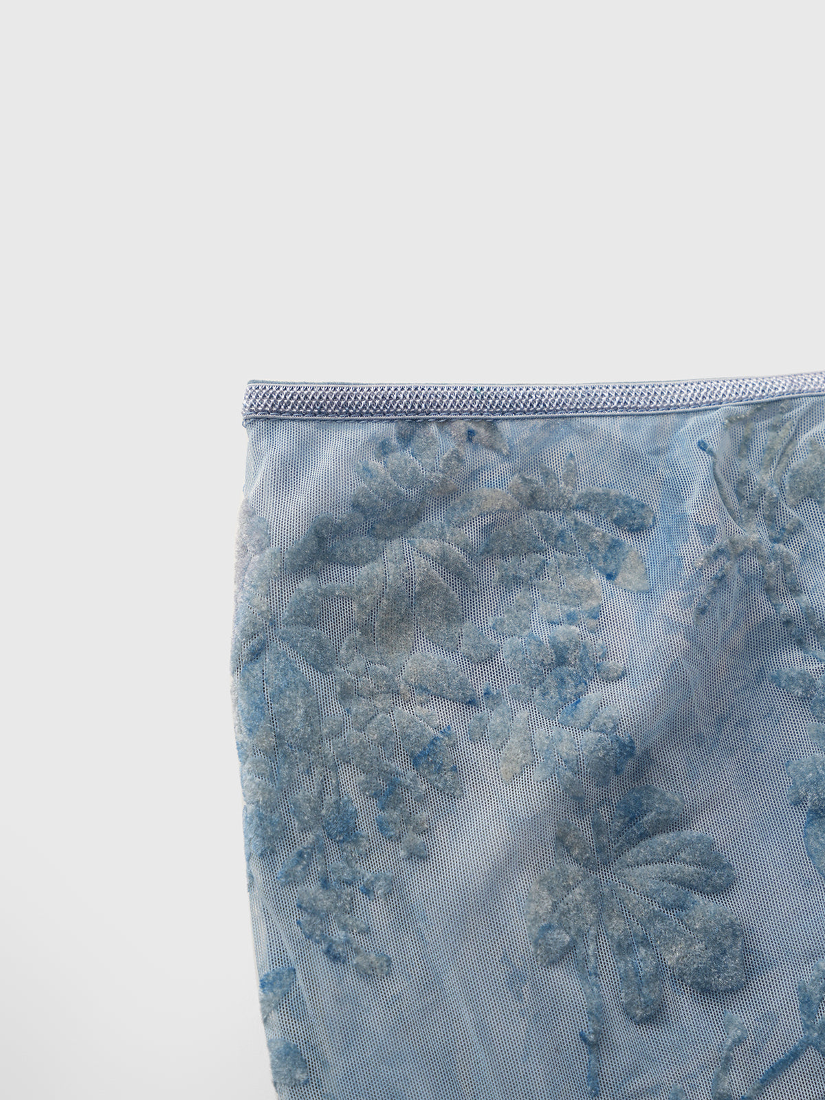 Faded Garden Mini Skirt – Ice Blue