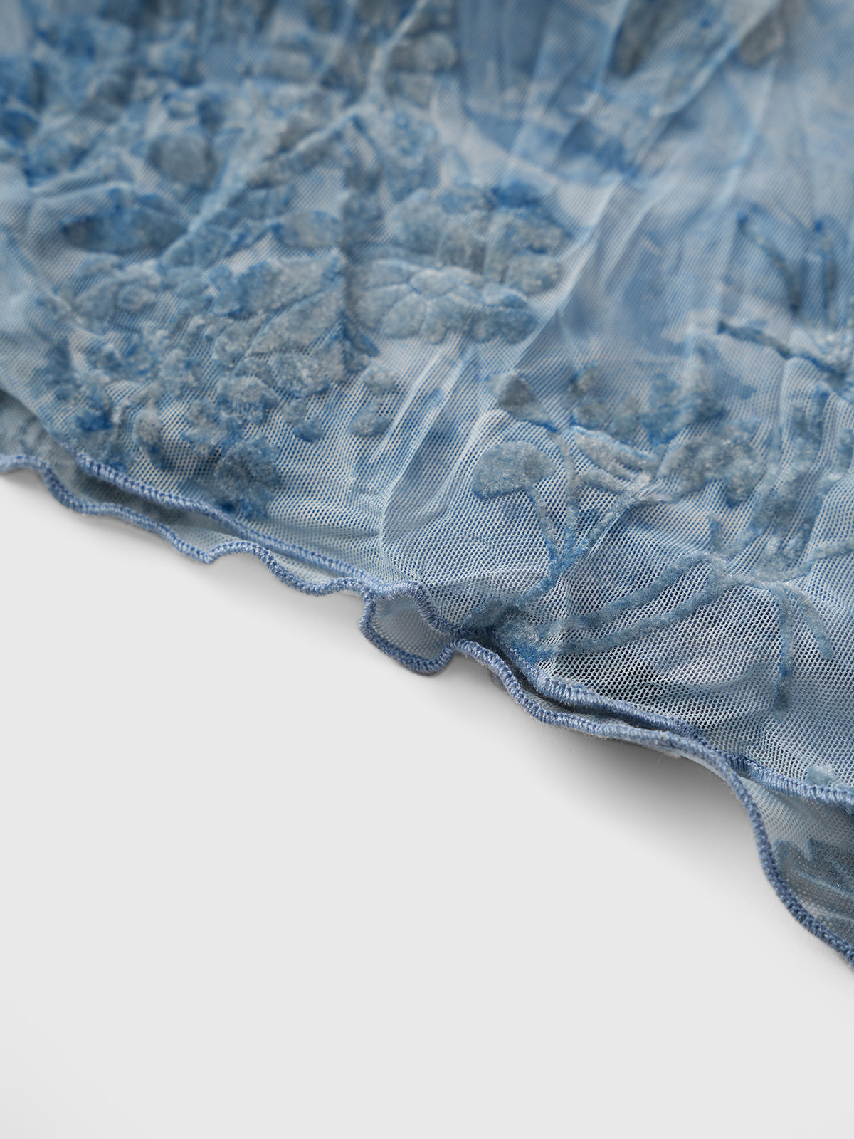 Faded Garden Mini Skirt – Ice Blue