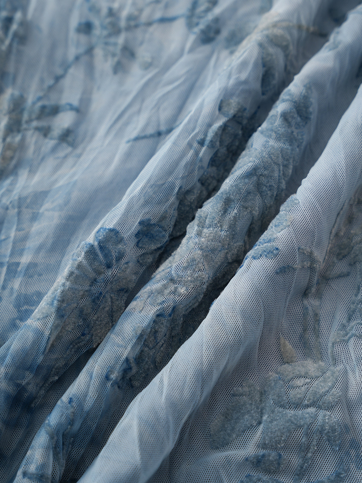 Faded Garden Mini Skirt – Ice Blue