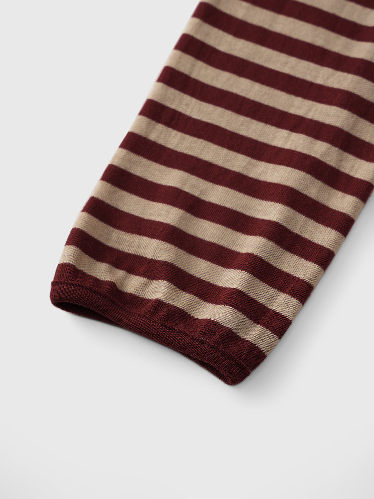 Metro Stripe Dual Sleeve Top – Burgundy Line