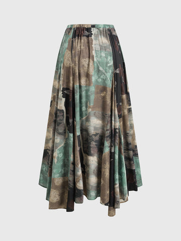 Soft Memory Skirt – Olive Mist