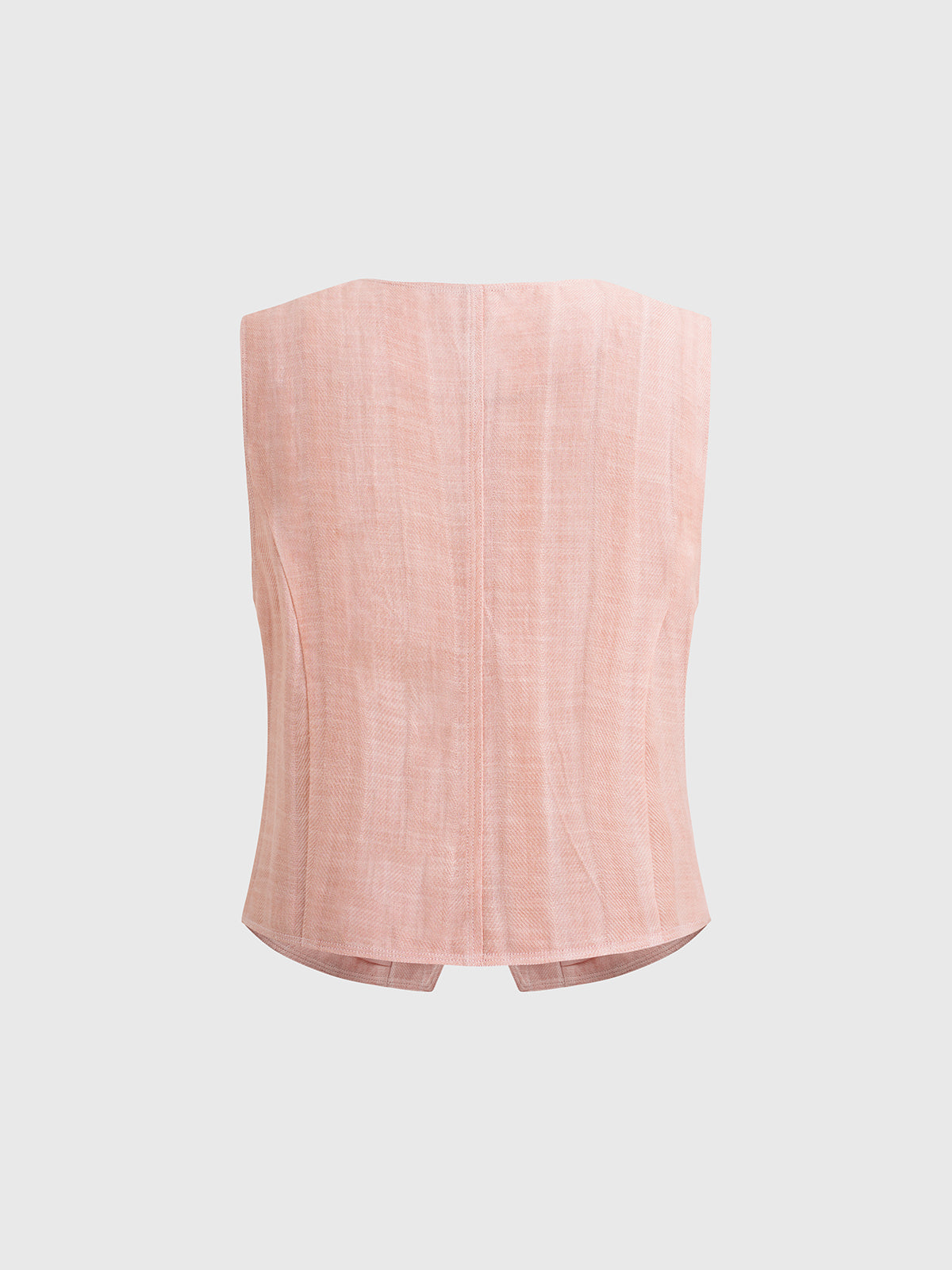 Earth Scholar Linen Vest - Rose Pink