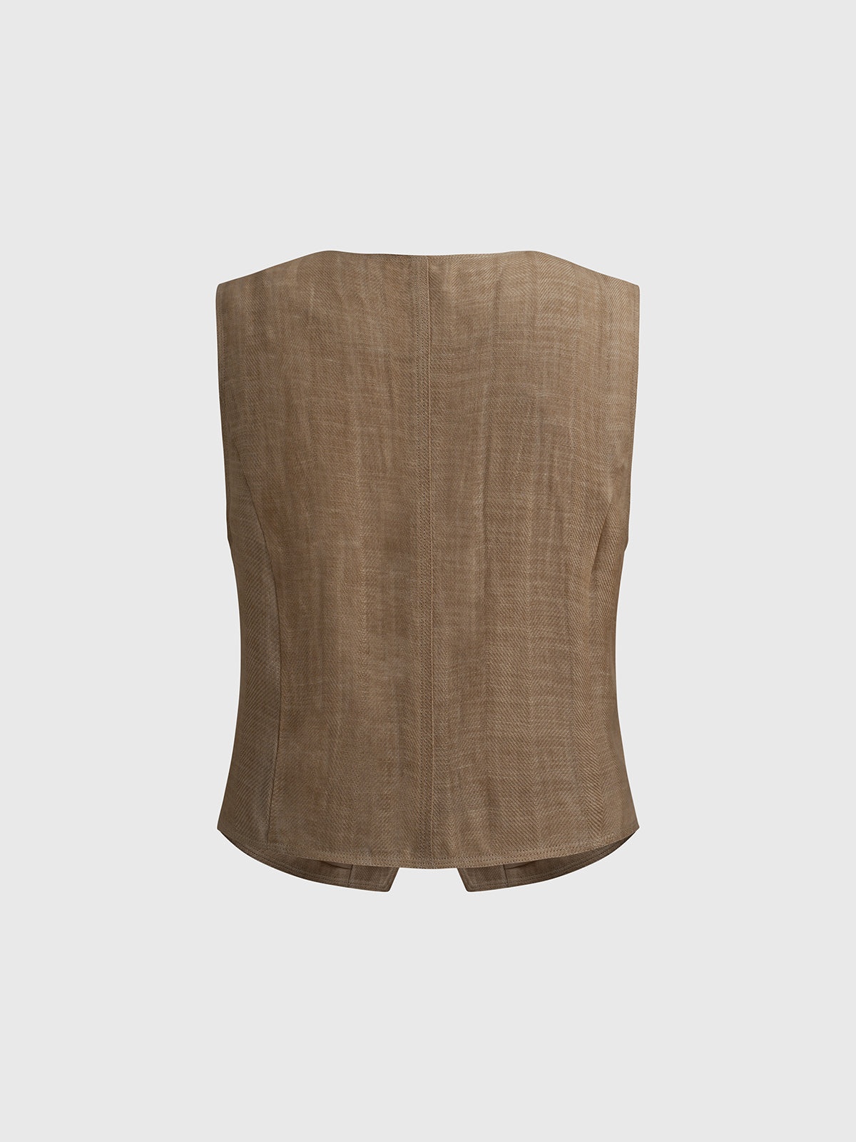 Earth Scholar Linen Vest - Cocoa Brown