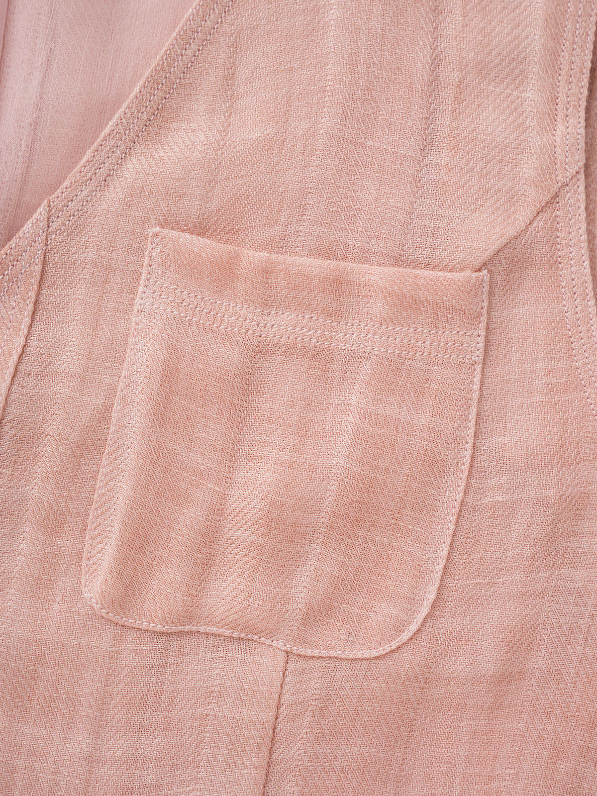 Earth Scholar Linen Vest - Rose Pink
