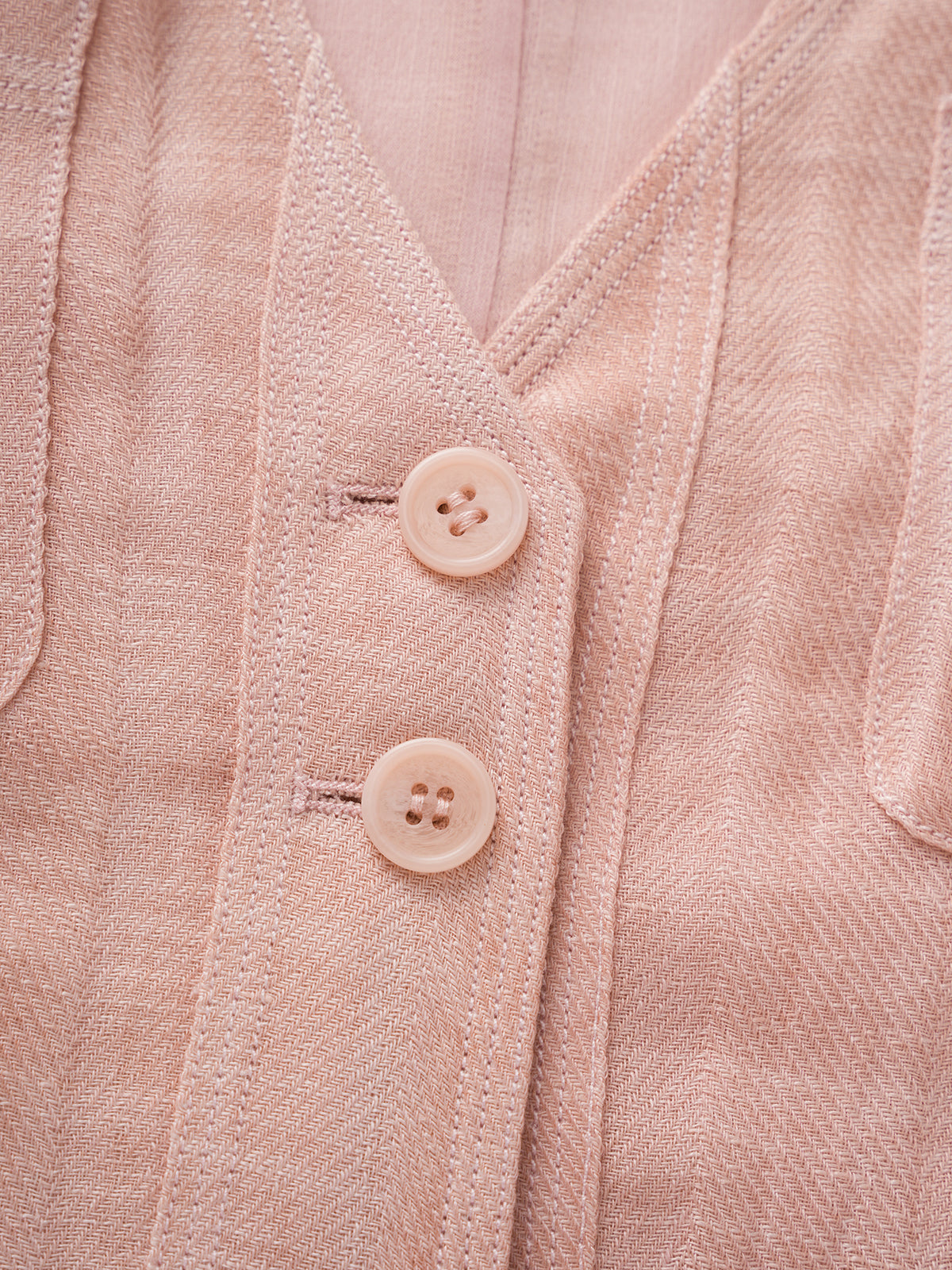 Earth Scholar Linen Vest - Rose Pink