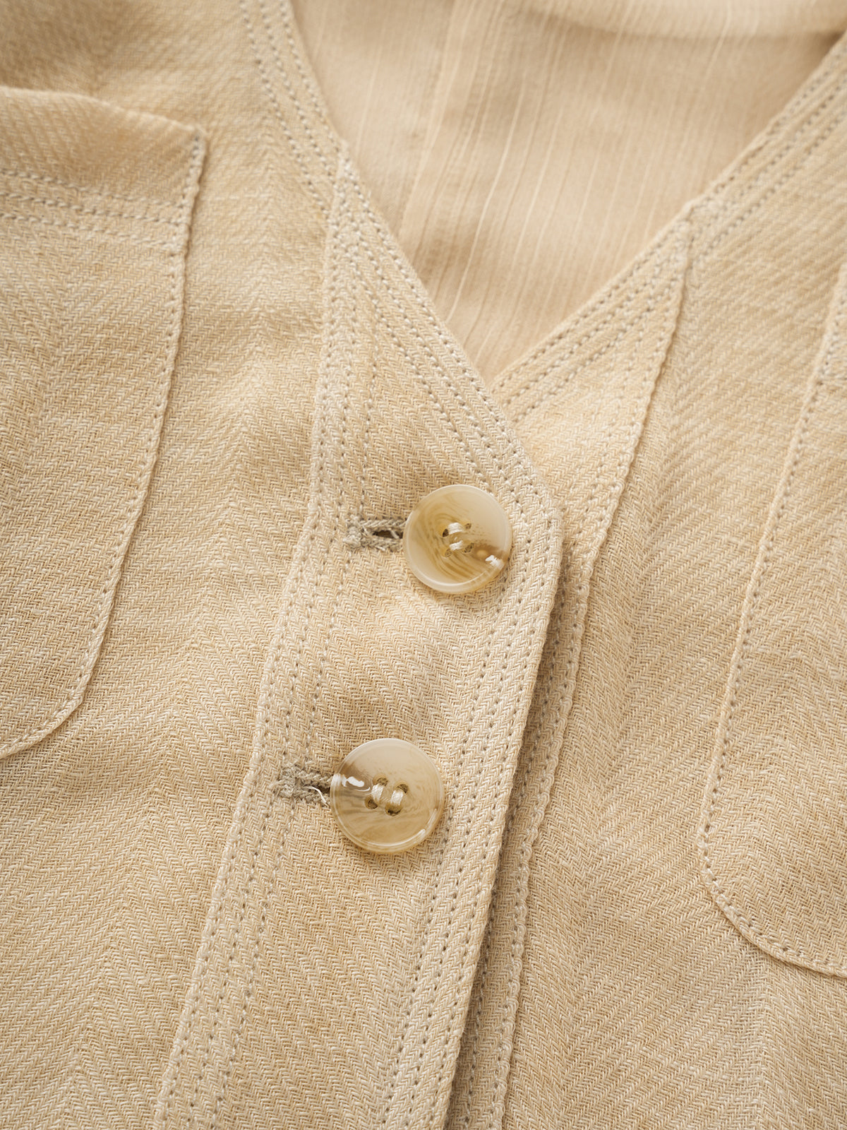Earth Scholar Linen Vest – Oat Beige