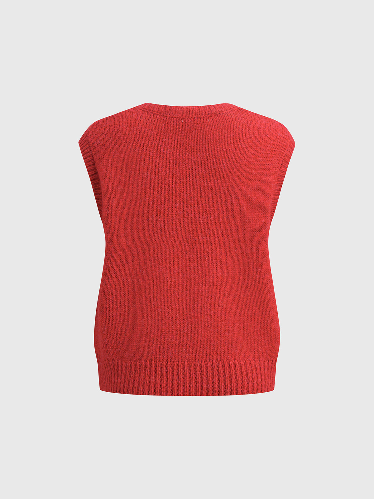 Floral Pop Knit Tank – Ruby Red