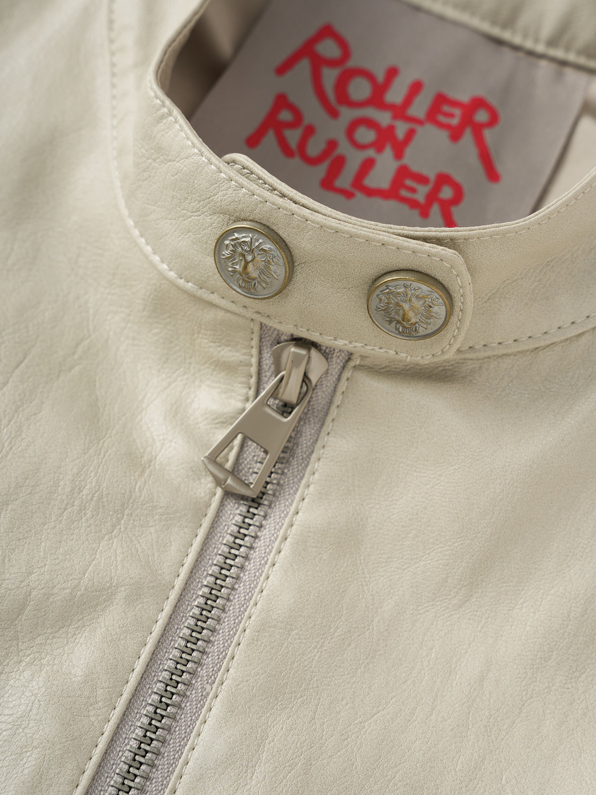 Clean Cut Leather Vest - Cream White