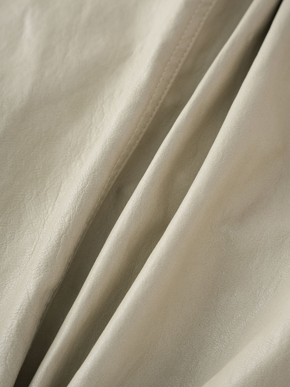 Clean Cut Leather Vest - Cream White