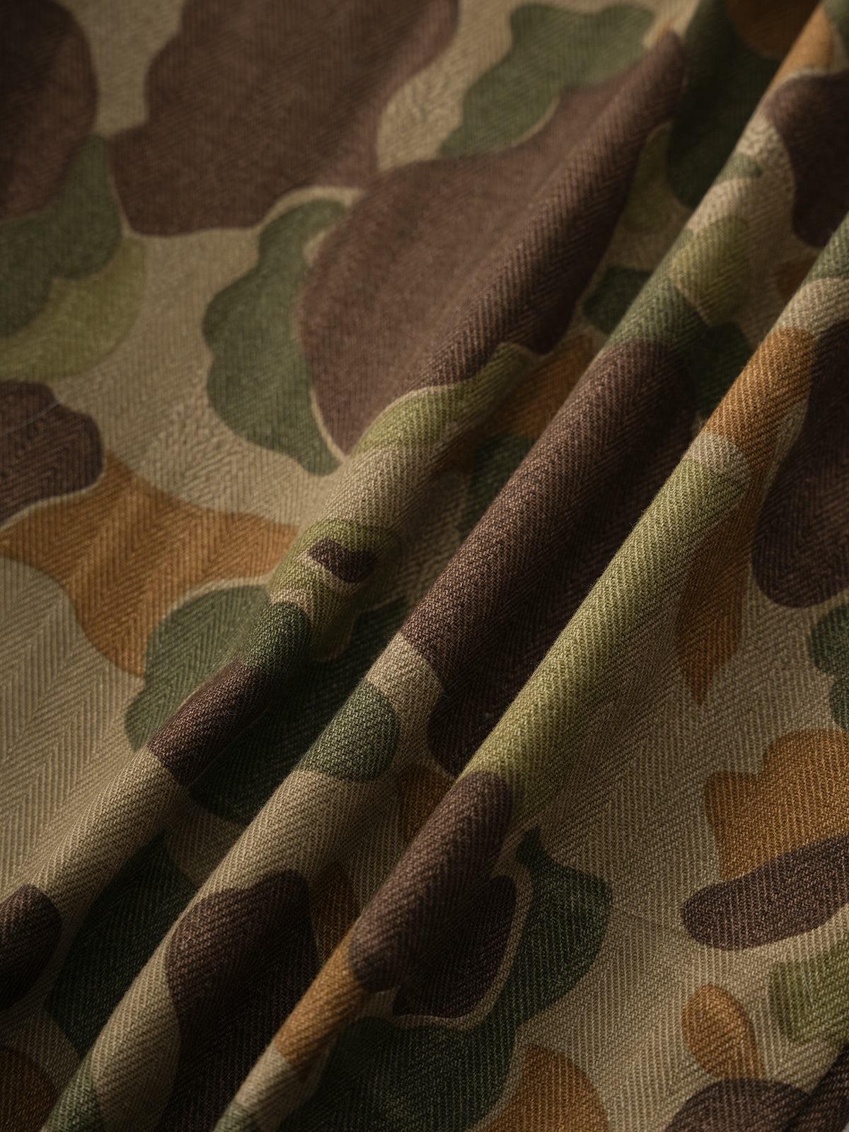 Camo Clash Straight Midi Pants – Forest Green