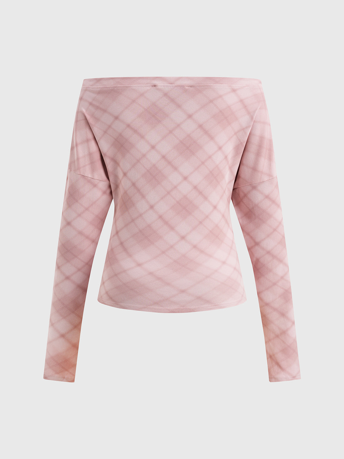 Post-Script Tee – Blush Plaid