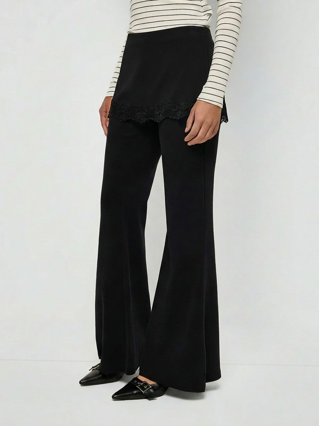 Swing Hem Flare Pants – Classic Black