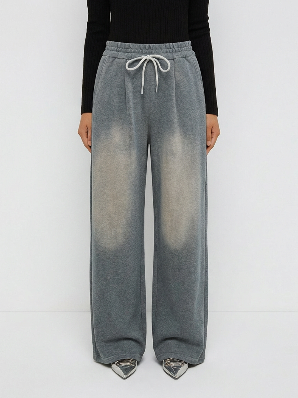 Dust Mark Straight Pants – Washed Blue