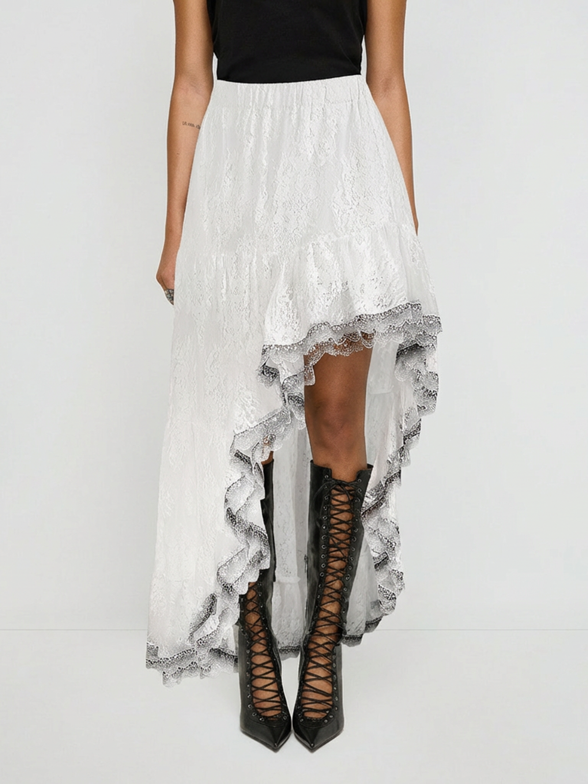 Broken Romance Lace Skirt – Ivory White