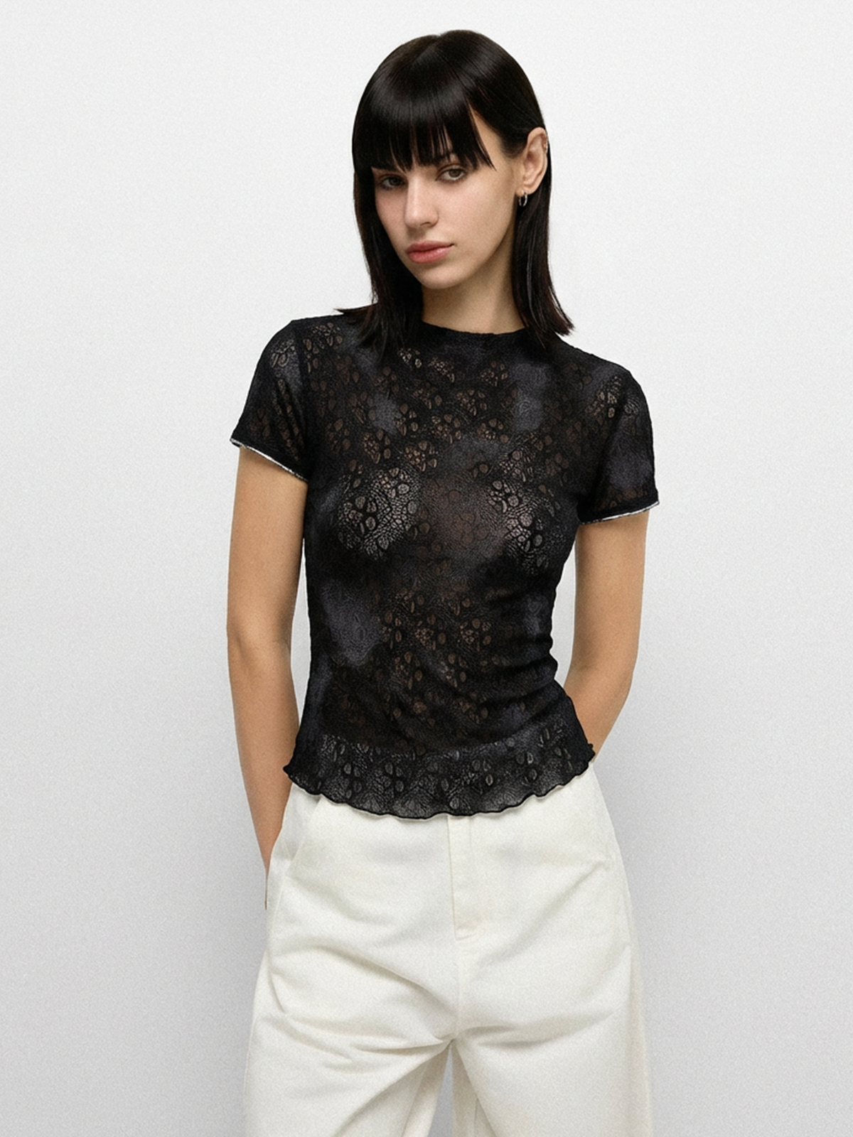 Shadow Frame Tee – Washed Black