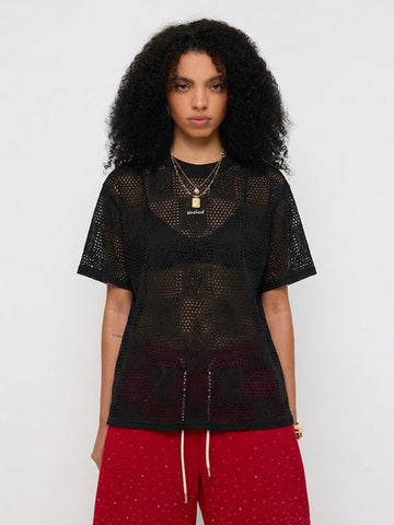Air Gap Mesh Tee – Coal Black