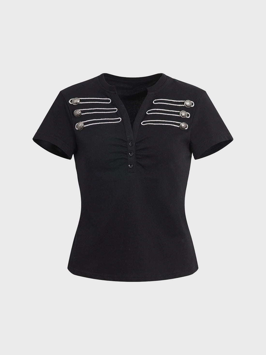 Brick Lane Skimming-fit Graphic Print Tee -- Matte Black