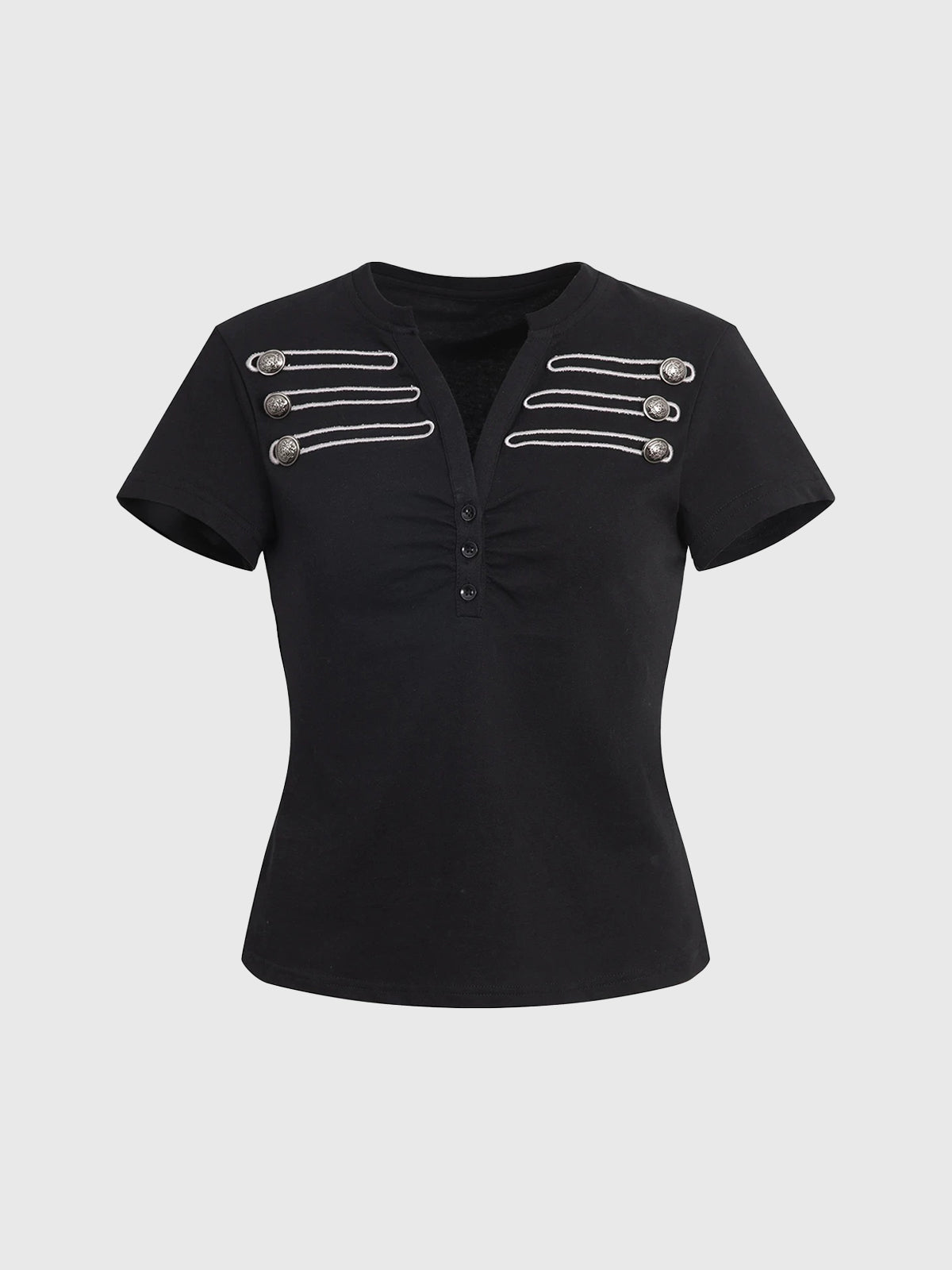 Brick Lane Skimming-fit Graphic Print Tee -- Matte Black