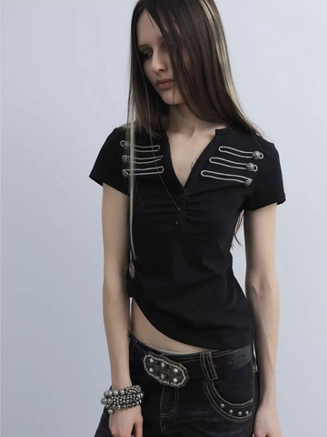 Brick Lane Skimming-fit Graphic Print Tee -- Matte Black