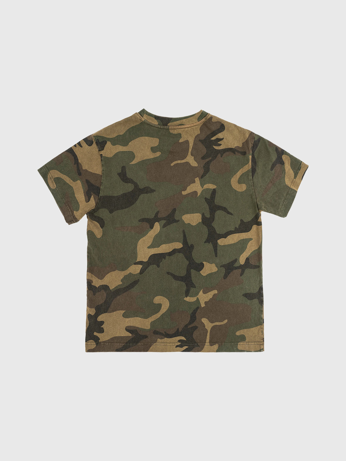 Brick Lane Skimming-fit Camouflage Print Crop Tee -- Jungle Camo