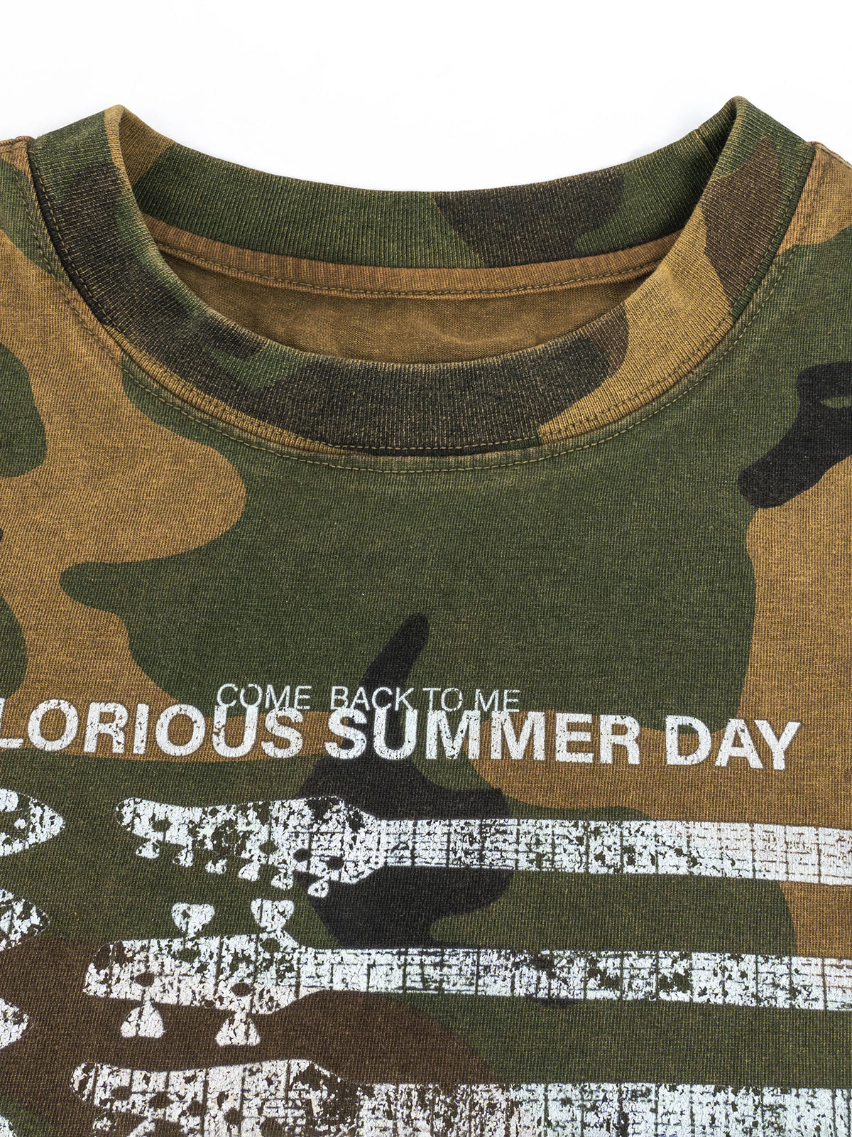 Brick Lane Skimming-fit Camouflage Print Crop Tee -- Jungle Camo
