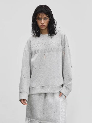 Soft Blur Ink Sweatshirt – Light Grey