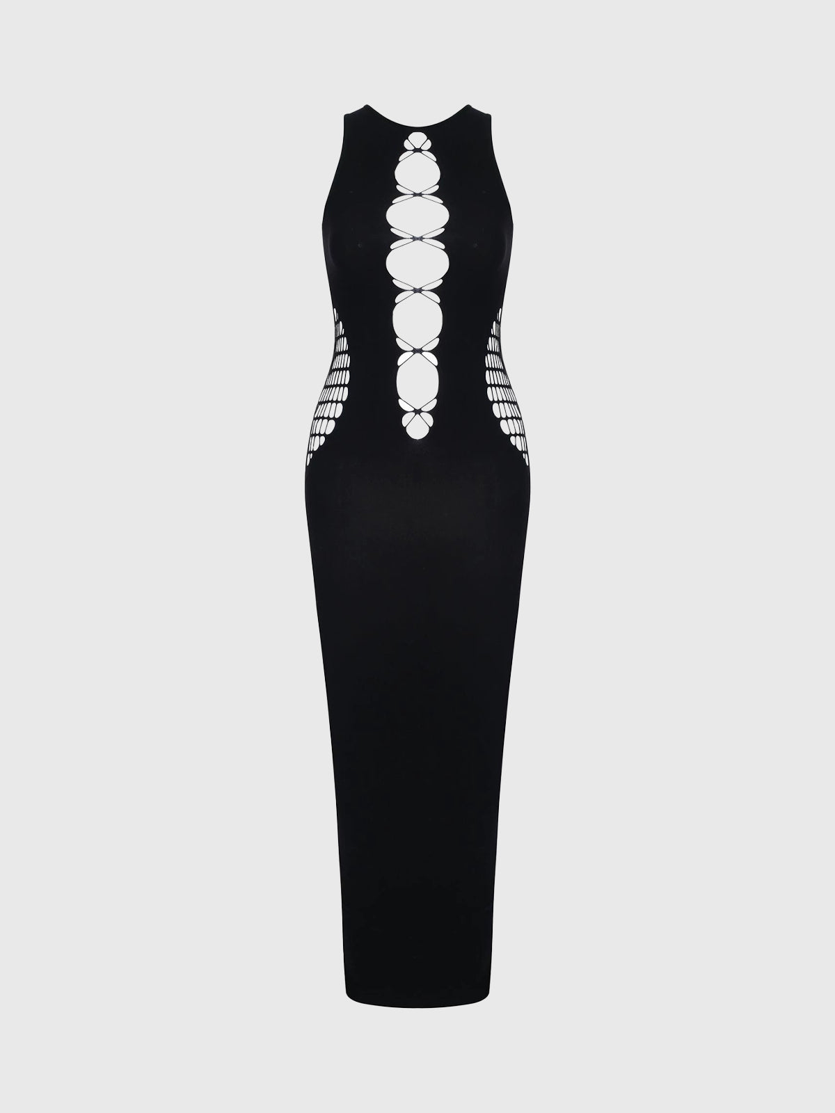 Brick Lane Skimming-fit Cut-out Maxi Dress -- Black