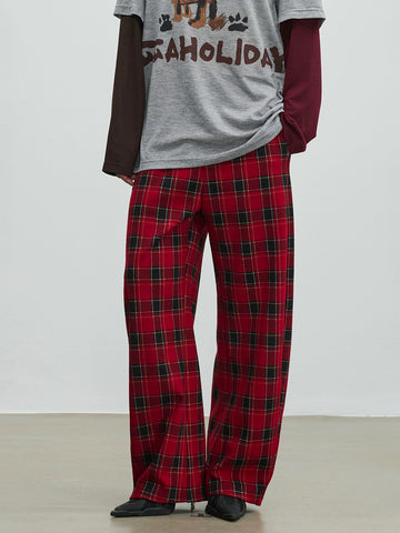 No Receipts Red Ledger Check Pants – Crimson Plaid