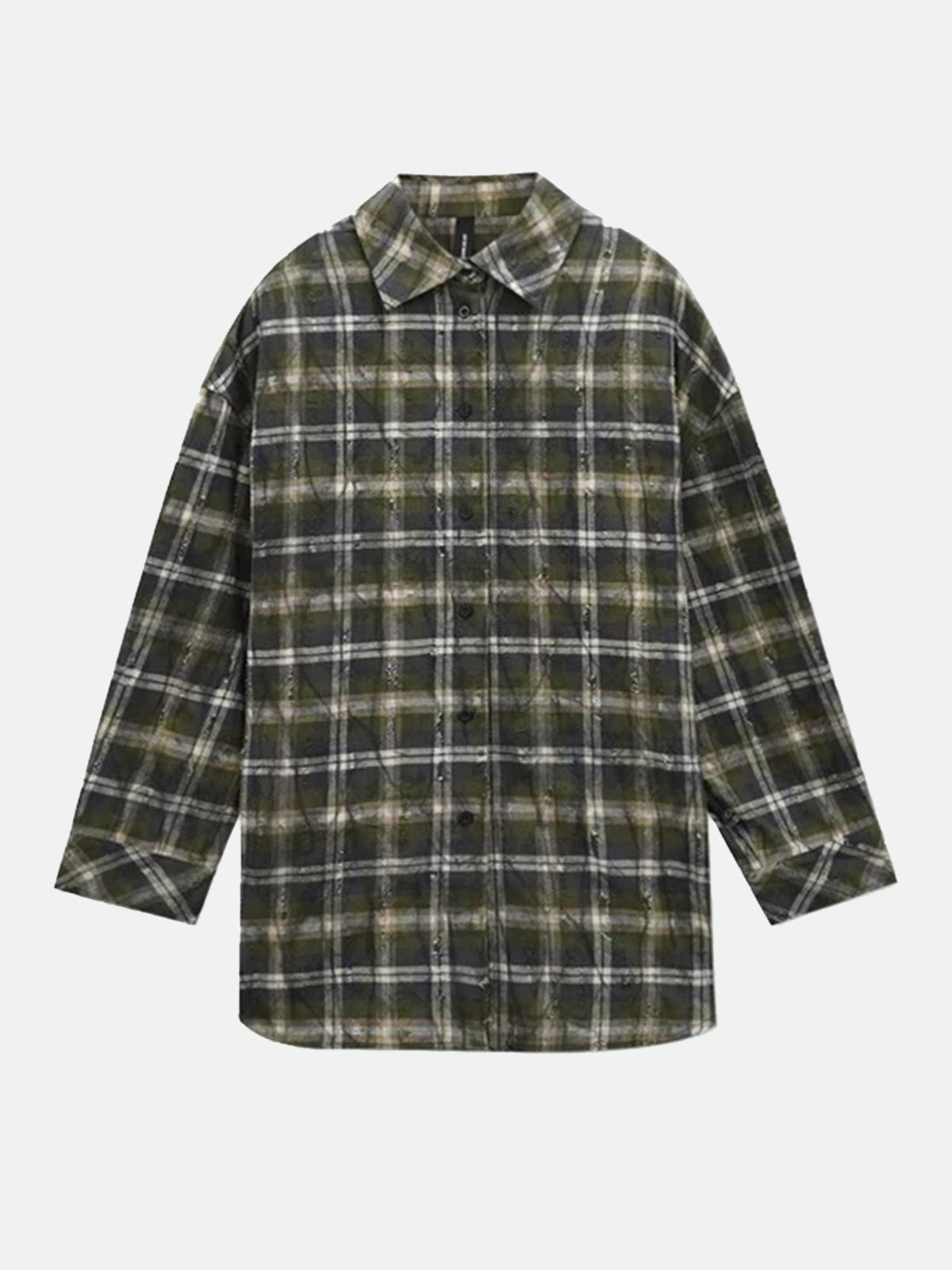Unplanned Afternoon Check Shirt – Moss Plaid