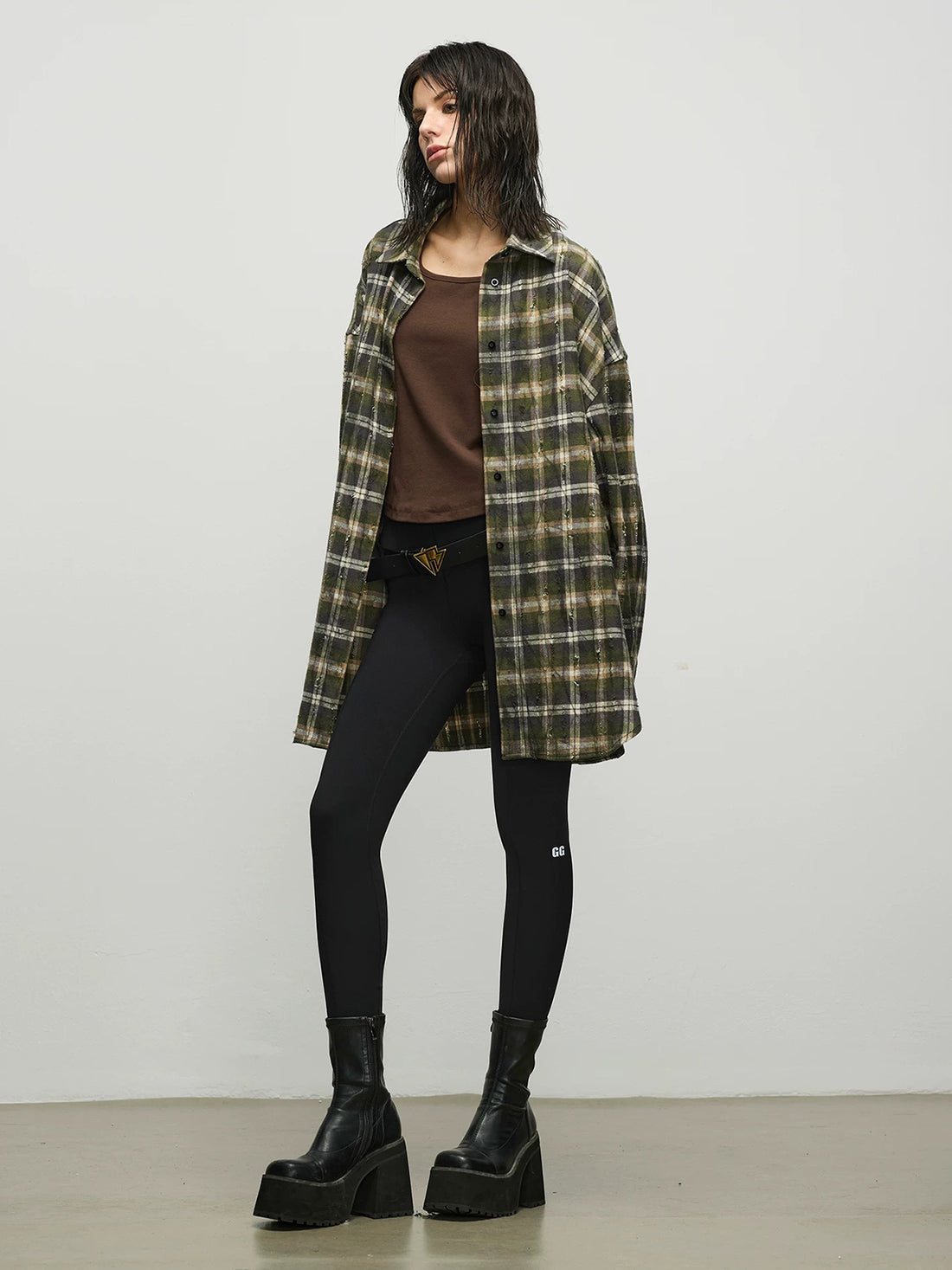Unplanned Afternoon Check Shirt – Moss Plaid